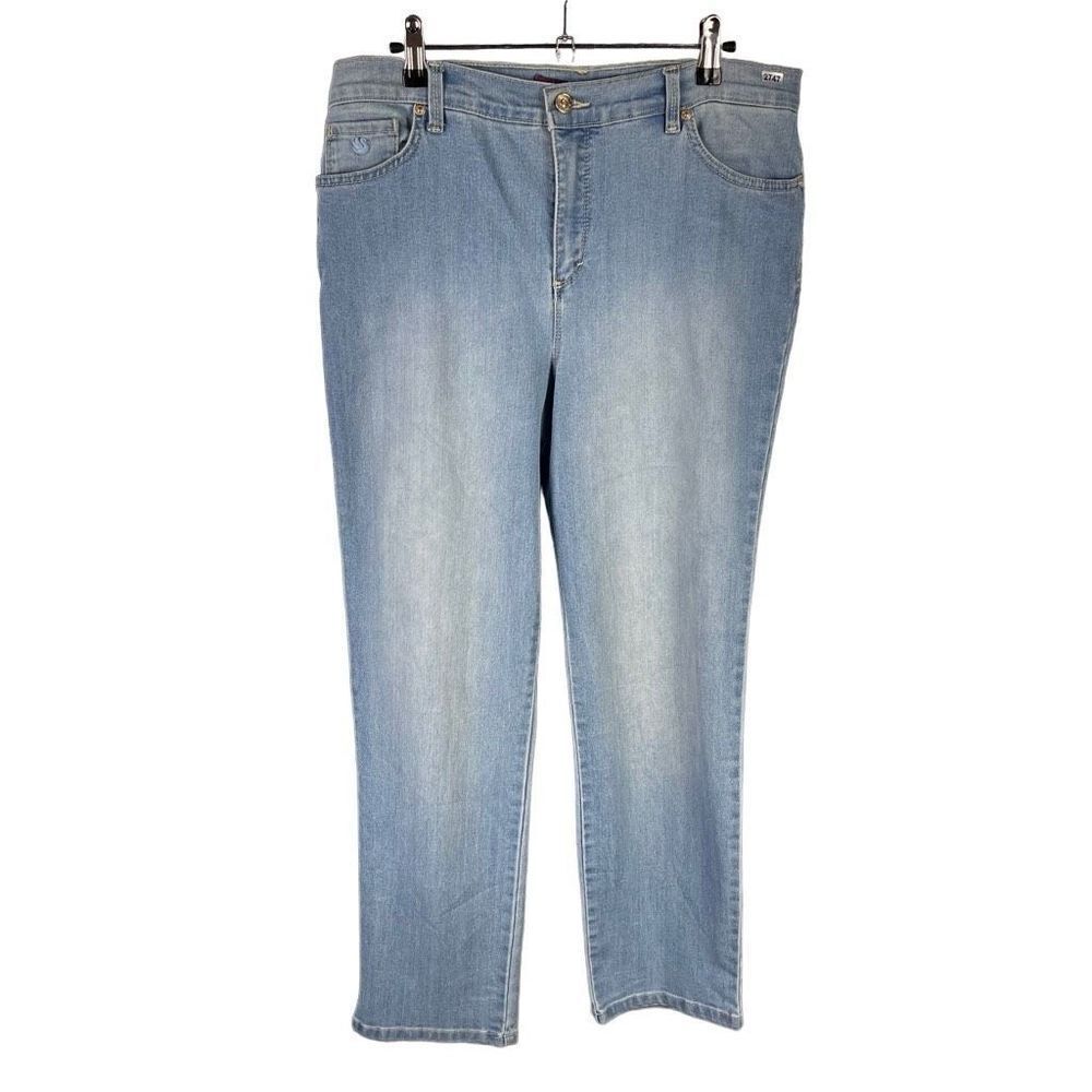 Gloria Vanderbilt Straight Jeans 12P Women’s Light Wash Pre-Owned [#2747]